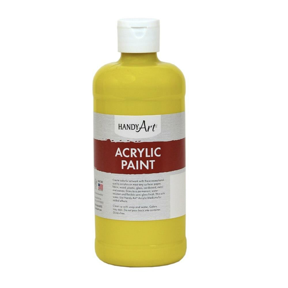Handy Art Acrylic Paint, Chrome Yellow, 473ml.