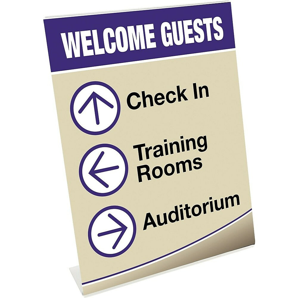 Porte-affiche incliné en acrylique Staples, 8-1/2" x 11"