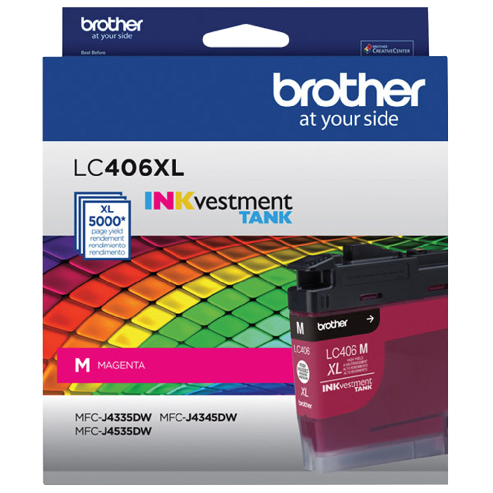 Brother Genuine LC406XLMS High-Yield Magenta Ink Cartridge