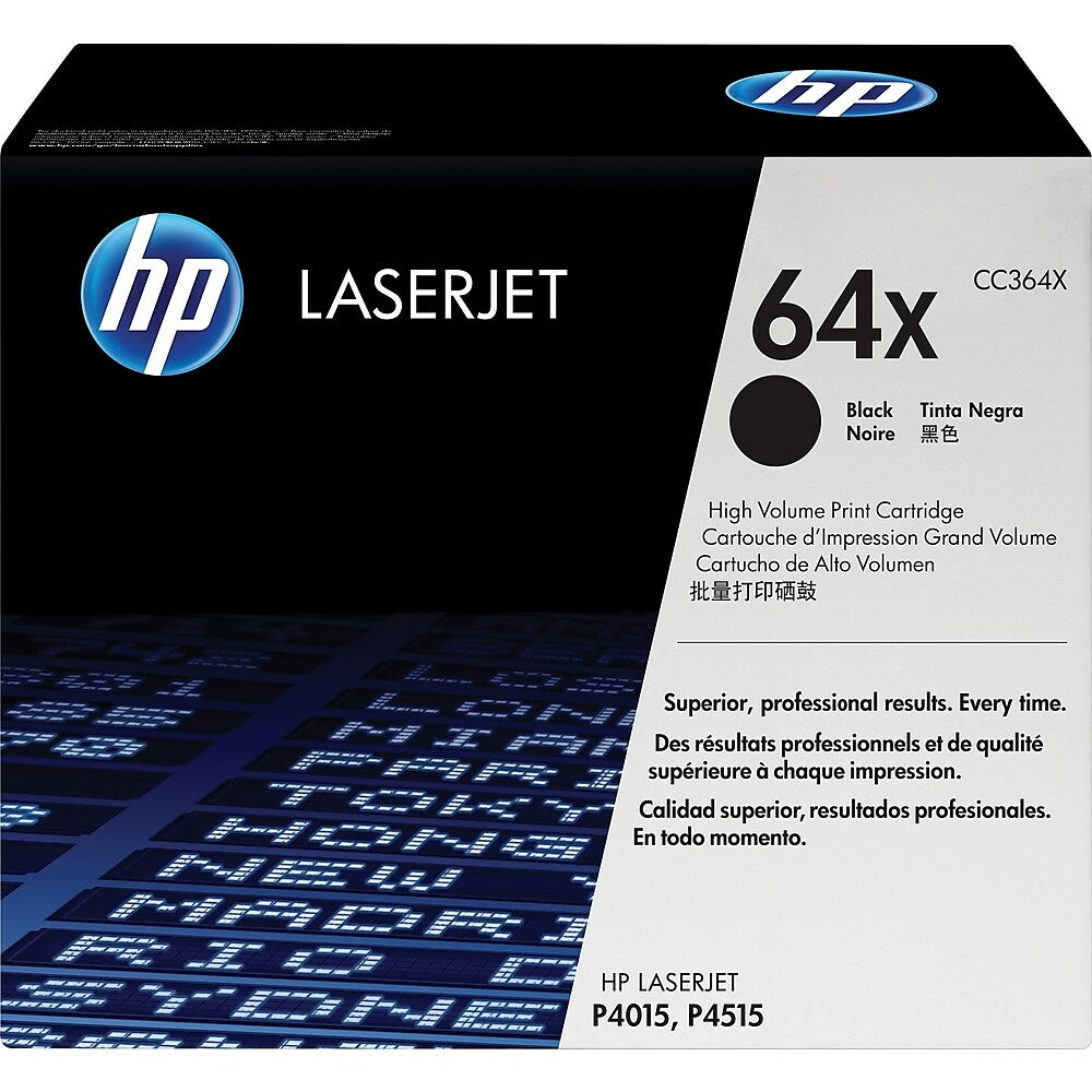 Cartouche de toner noir HP 64X (CC364X) LaserJet d'origine à haut rendement