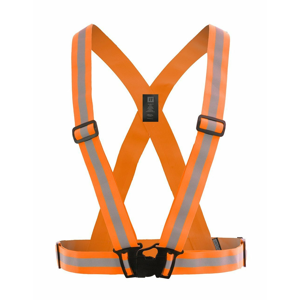 Forcefield Hi Vis Traffic Safety Sash - Orange with Silver Tape