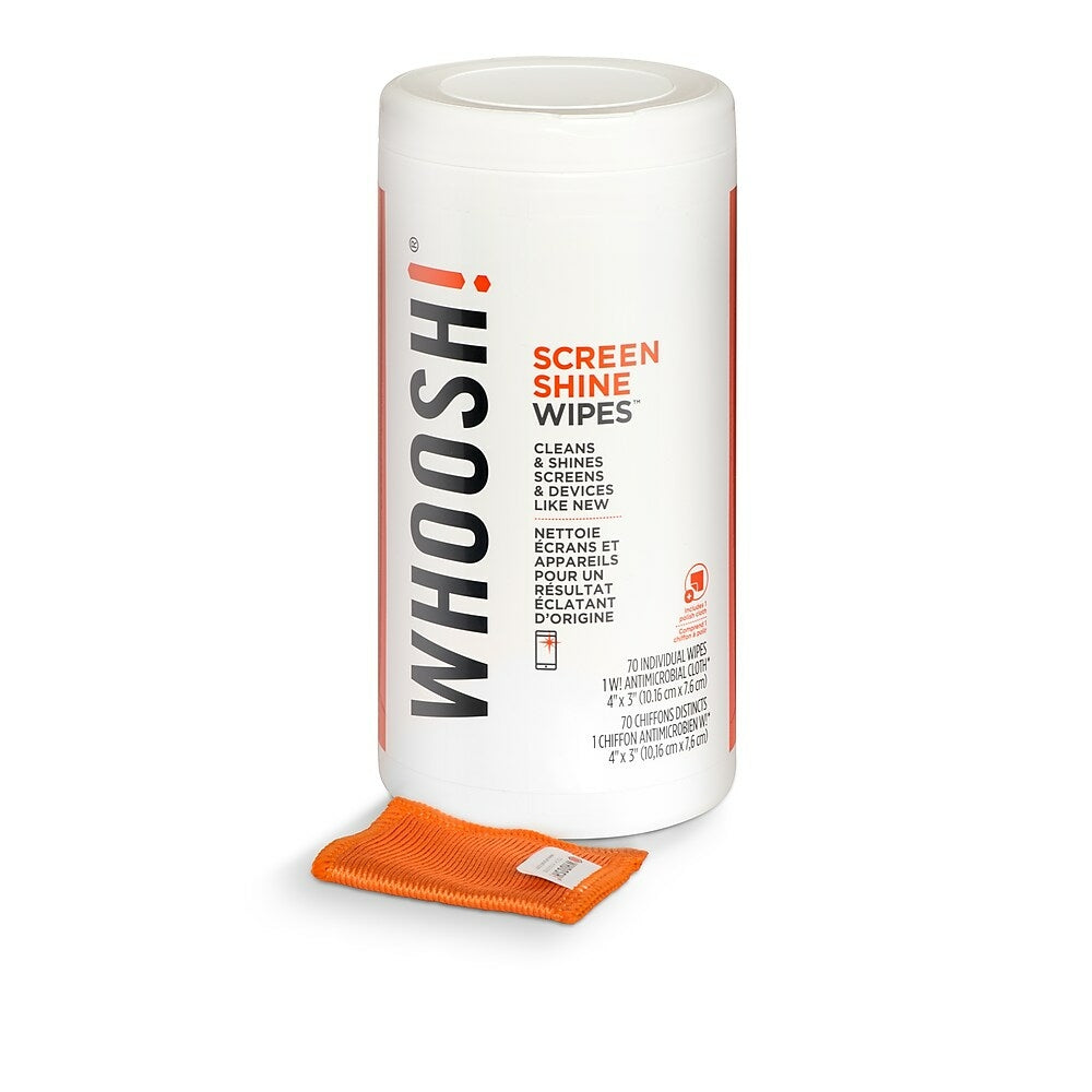 Lingettes nettoyantes pour écran WHOOSH! - Paquet de 70