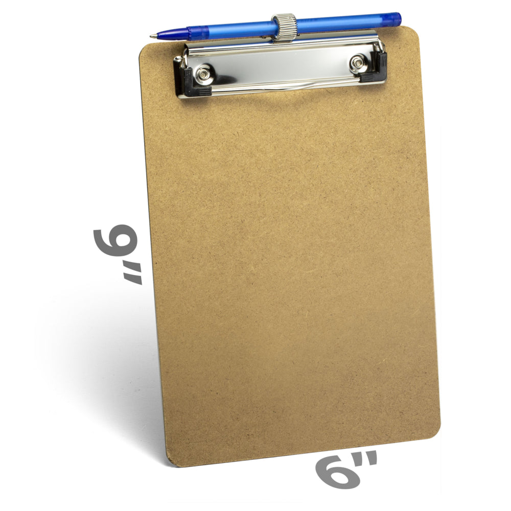Presse-papiers Officemate en bois recyclé avec porte-stylo - Format mémo