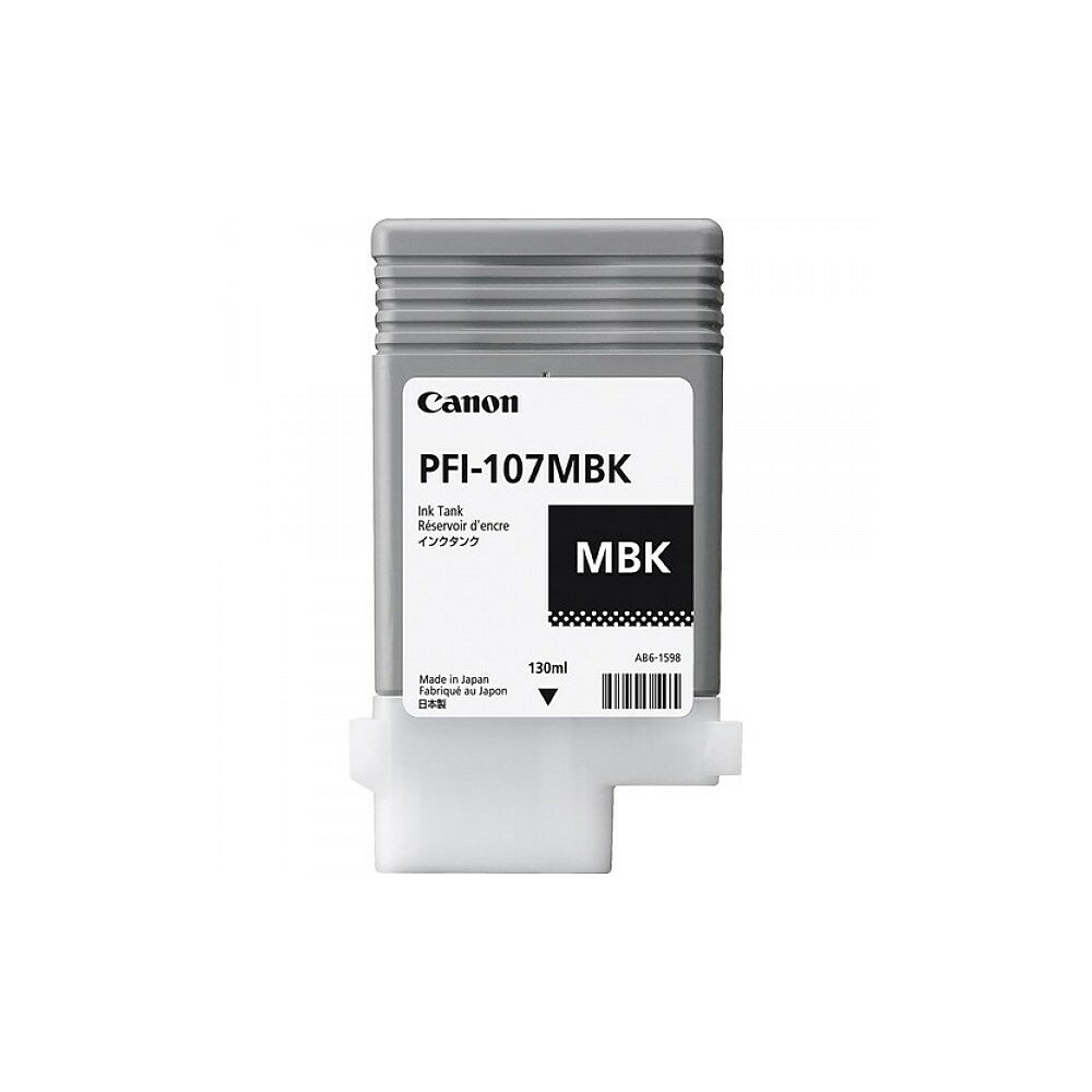 Canon PFI-107 Matte Black Ink Cartridge, 130 ml