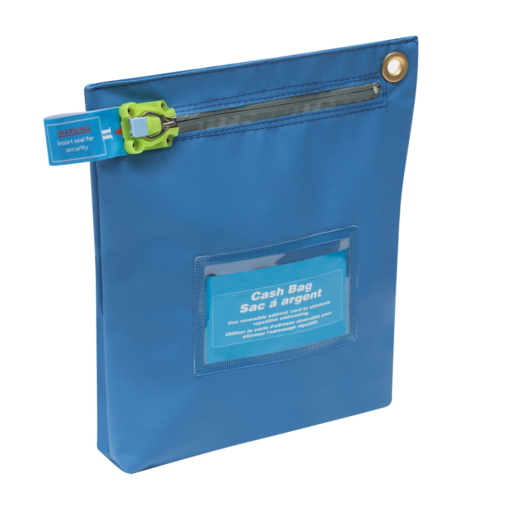 Sac à argent inviolable Securisac - 25,4 cm x 25,4 cm x 2,5 cm - Bleu
