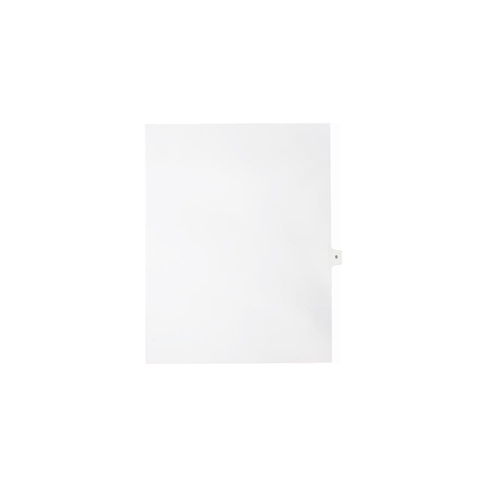 Onglets numériques Sterling Singles, n° 9, blancs, format lettre, coupe 1/15, paquet de 25