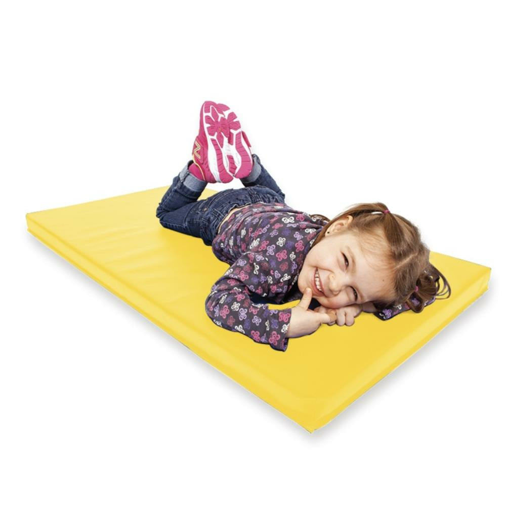 Tapis de repos Wesco Deluxe - 61 cm x 122 cm x 5 cm - Jaune - Lot de 4