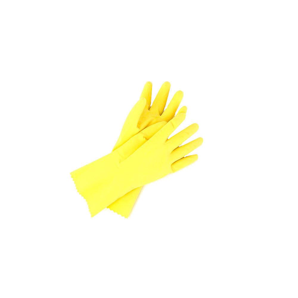 Wayne Safety Latex Gloves - Large - Yellow