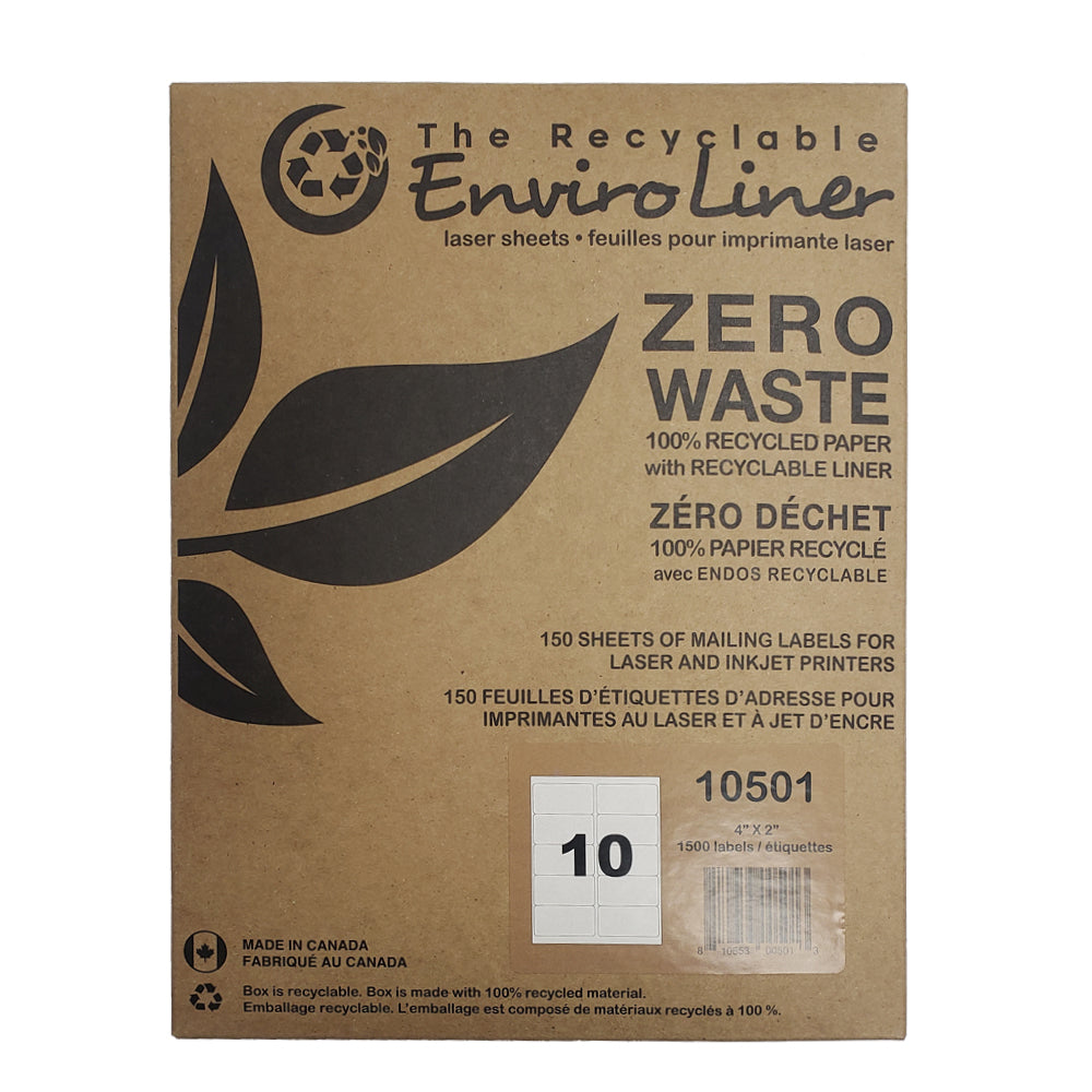Labelcraft Products Zero Waste Labels - 4" x 2" - 1500 Labels