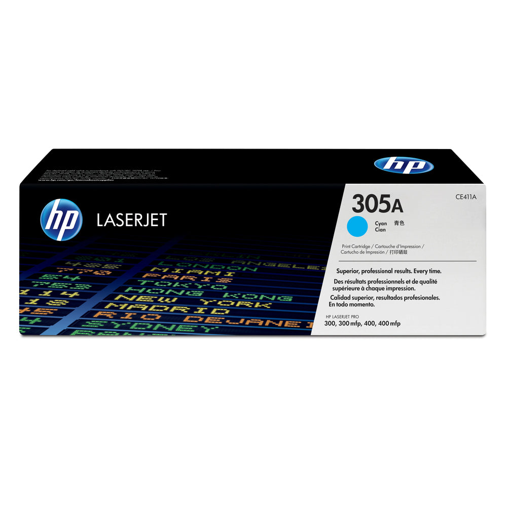 Cartouche de toner cyan HP 305A LaserJet d'origine (CE411A)