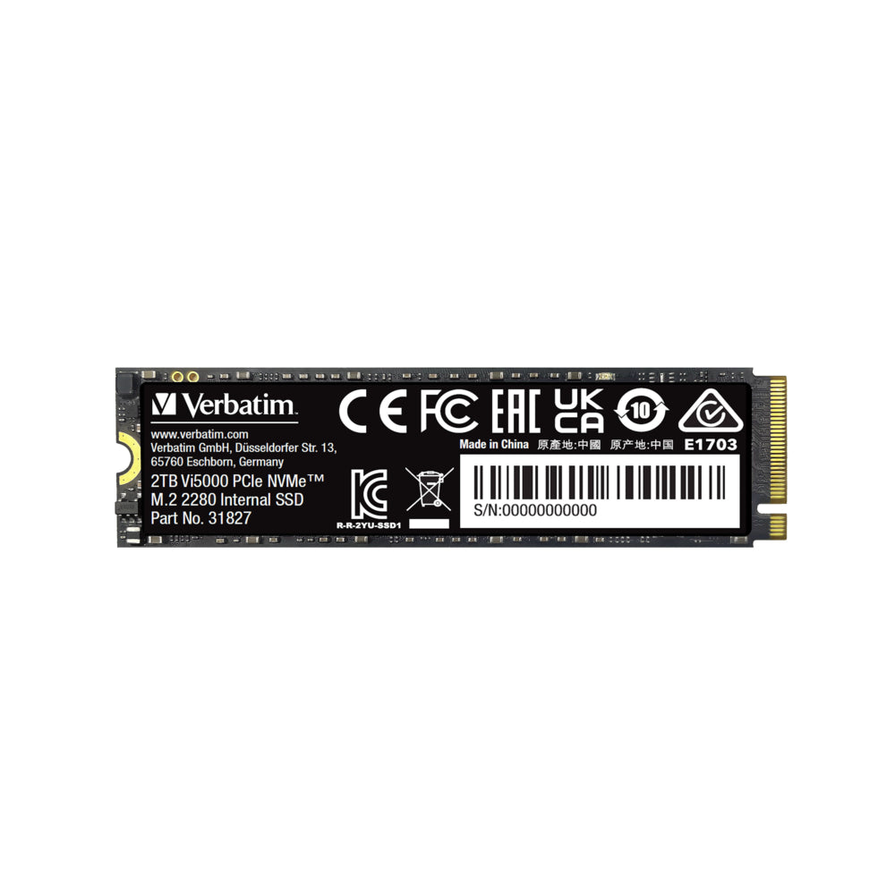 Disque SSD interne Verbatim Vi5000 2 To - Noir