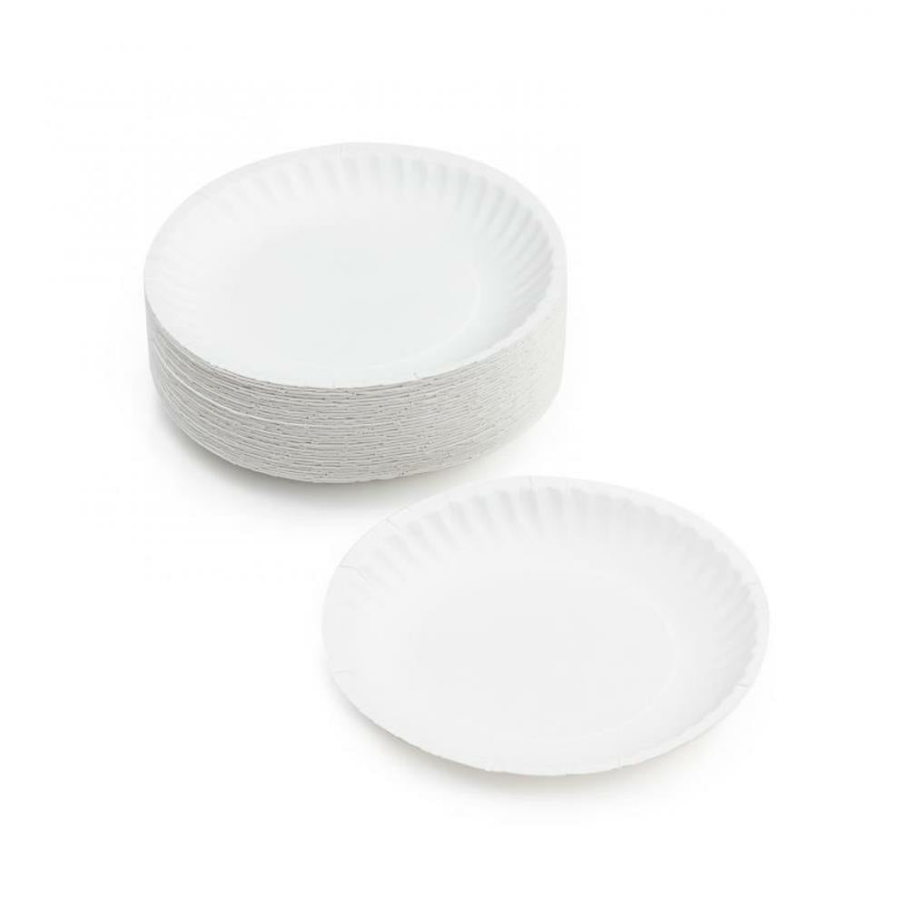 Assiettes en carton blanc Hygloss 6" - Paquet de 100