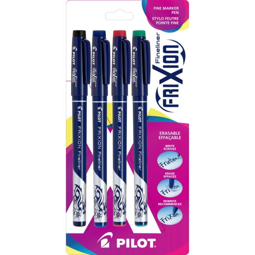 Marqueur effaçable Pilot Frixion Fineliner, couleurs assorties