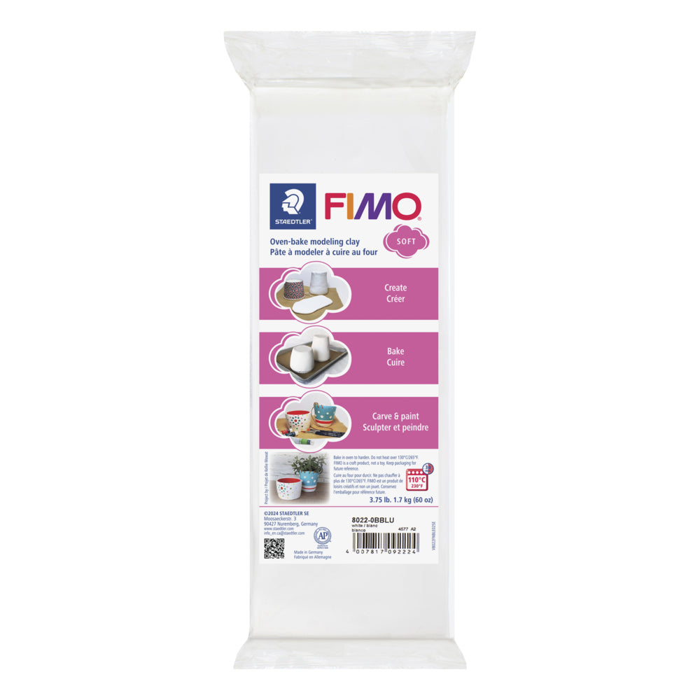 FIMO Oven-bake Soft Modelling Clay - 3.75lb - White