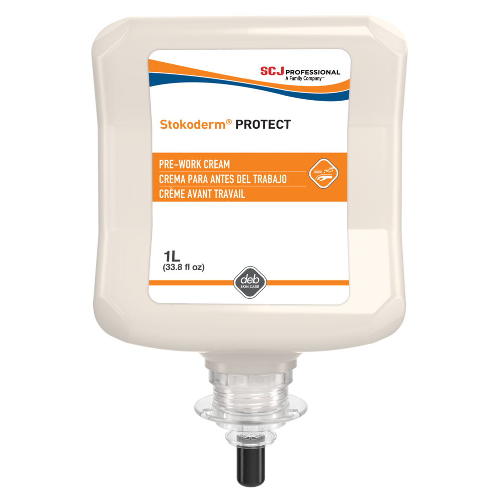 Crème pré-travail SC Johnson Professional Stokoderm Protect - 1 L - Paquet de 6
