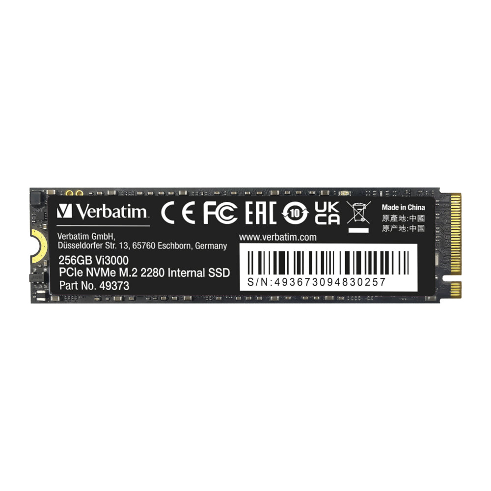 Disque SSD interne Verbatim Vi3000 256 Go - Noir