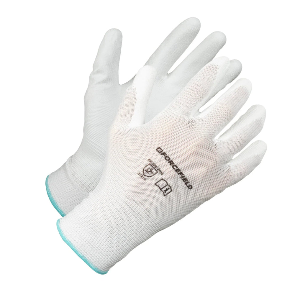 Gants Forcefield en polyuréthane avec paume enduite et doublure en nylon - XL - Blanc