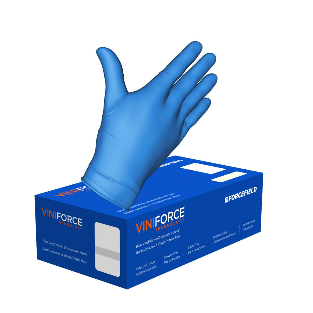 Forcefield Vinyl Nitrile Hybrid Disposable Gloves - Large - 100 Pack