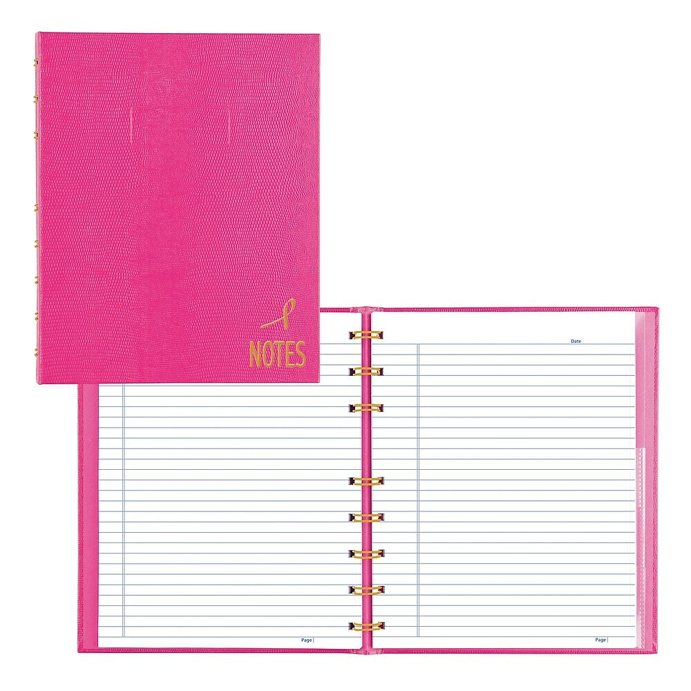 Carnet de notes Blueline Notepro à couverture rigide, ruban rose, 9-1/4" x 7-1/4", rose vif, 150 pages