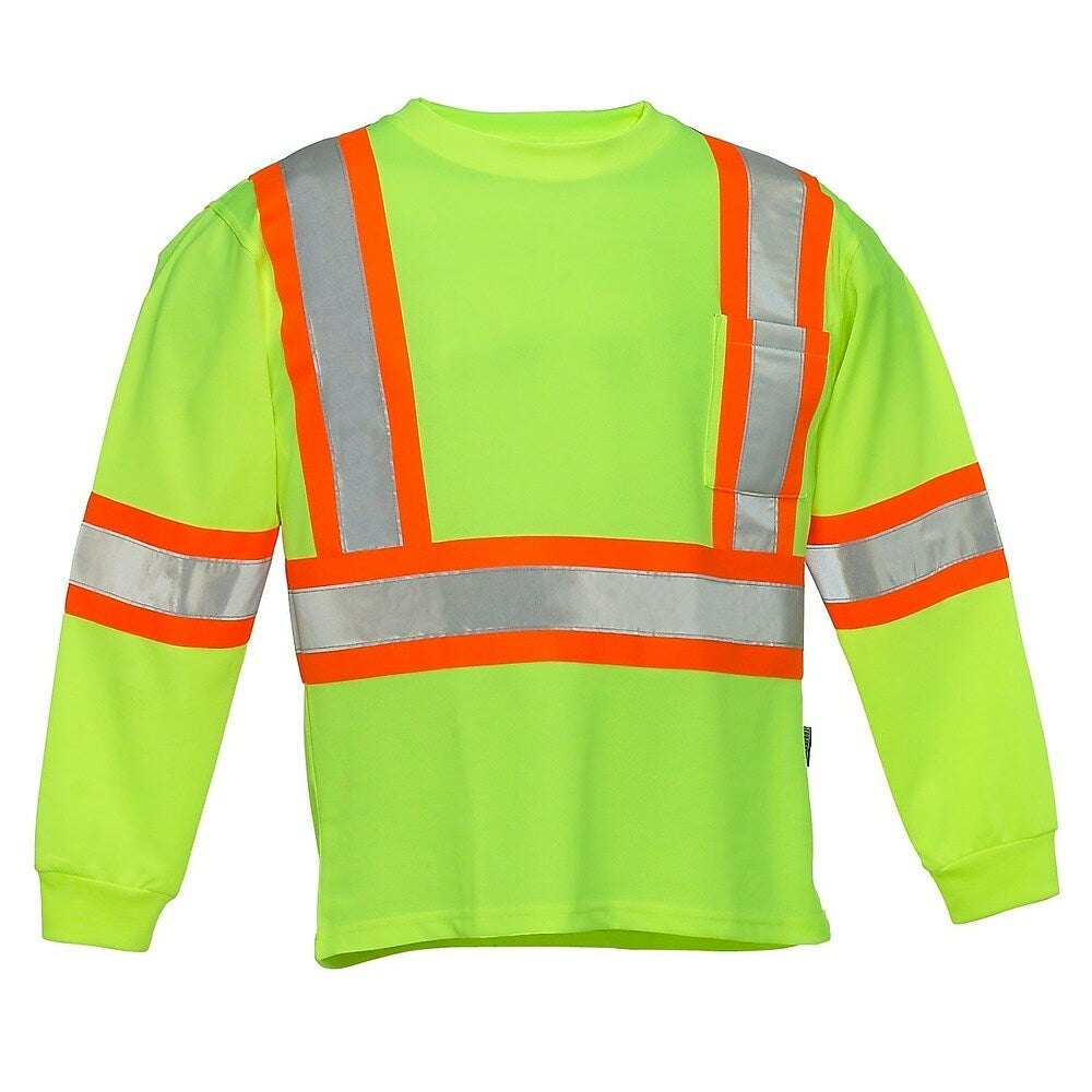 T-shirt de sécurité à manches longues Forcefield, citron vert, 2XL