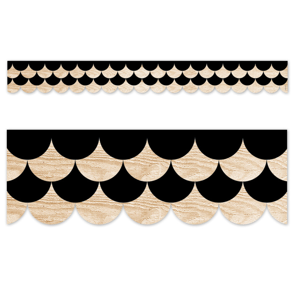 Bordure EZ en coquilles Saint-Jacques noires et bois de Creative Teaching Press