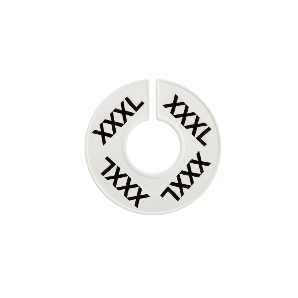 Séparateur d'anneaux Eddie's - XXXL - Blanc/Noir - Paquet de 100