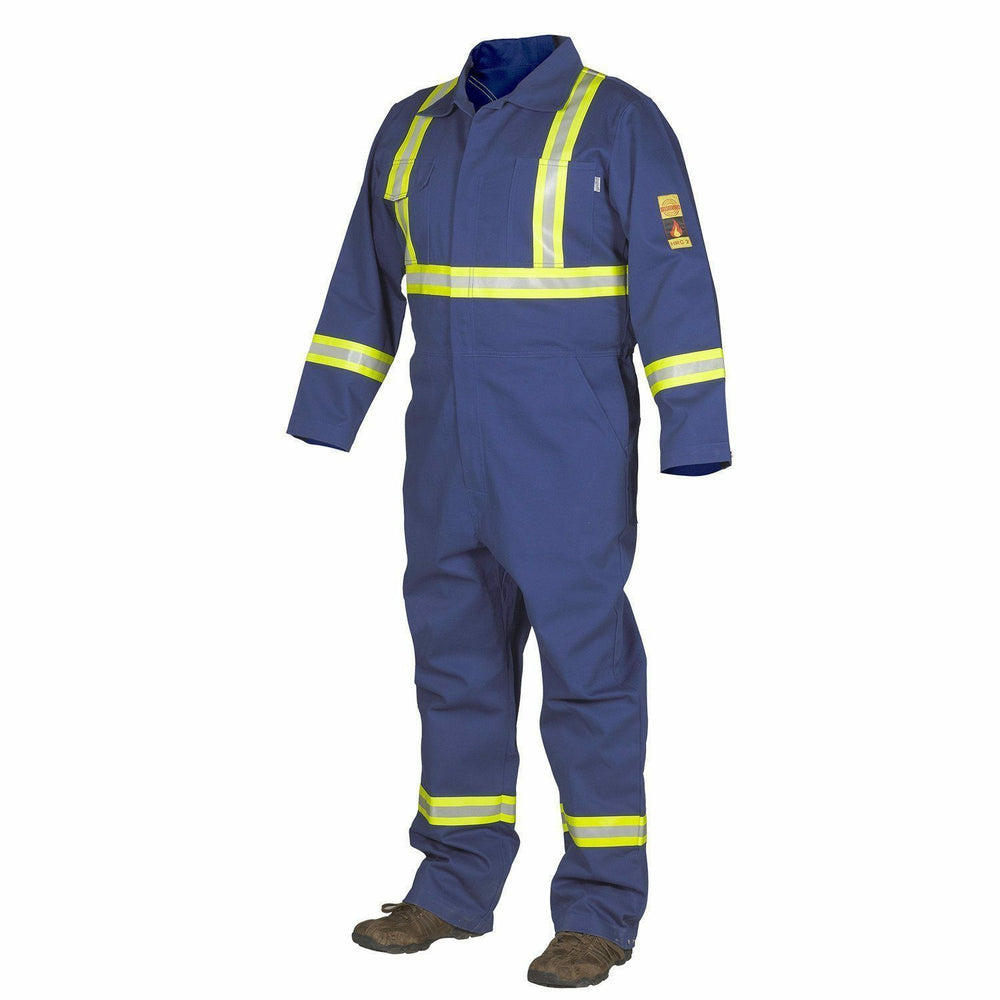 Forcefield Flame-Resistant 100% Cotton Coverall - Blue - Size 52 Tall