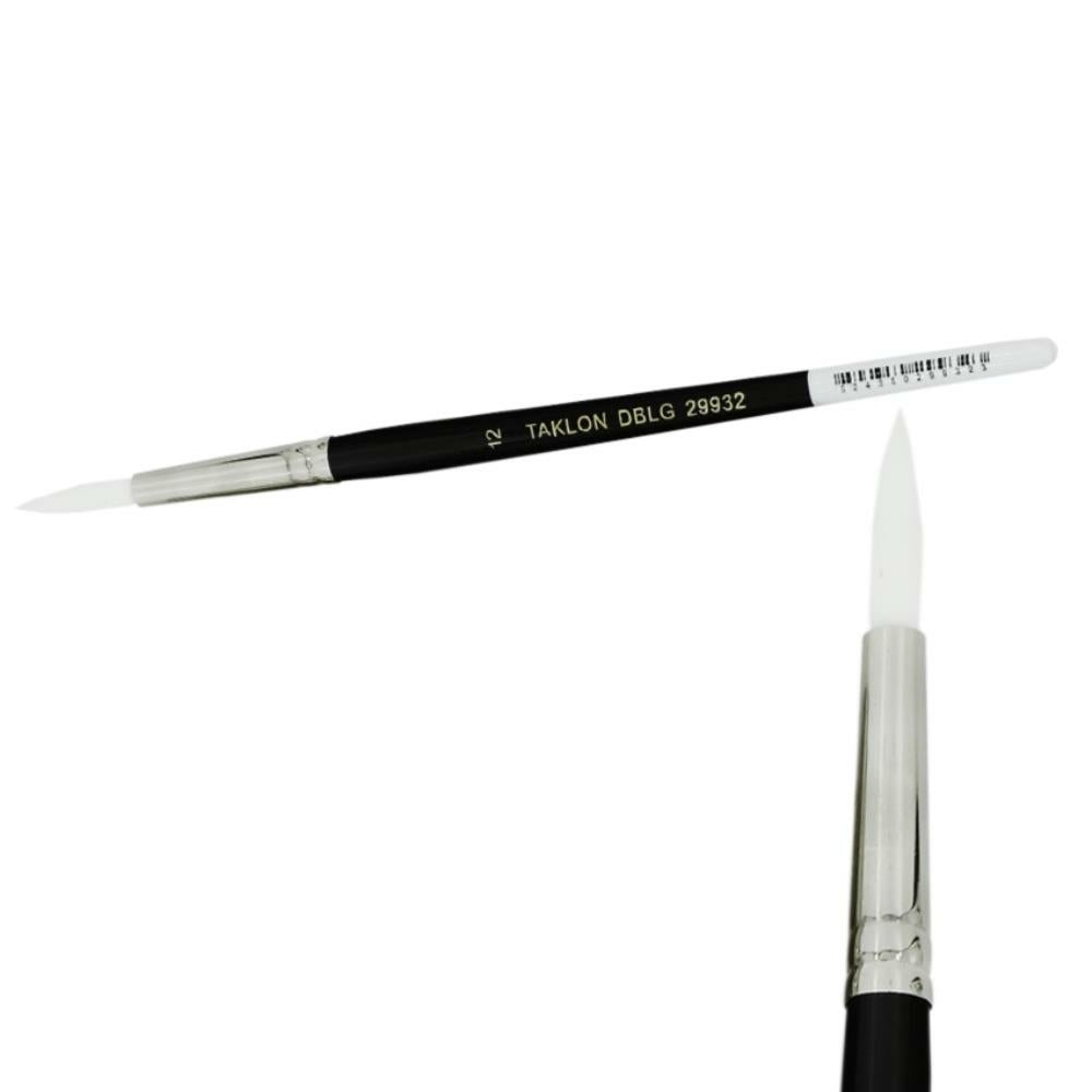 Taklon Round Paint Brush - Size 12 - 12 Pack