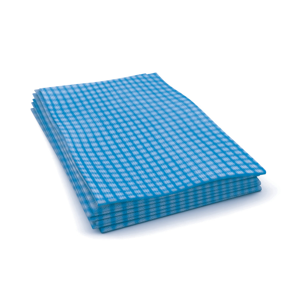 Serviettes de service alimentaire Cascades PRO Tuff-Job, 12 po x 24 po, bleu/blanc, paquet de 200