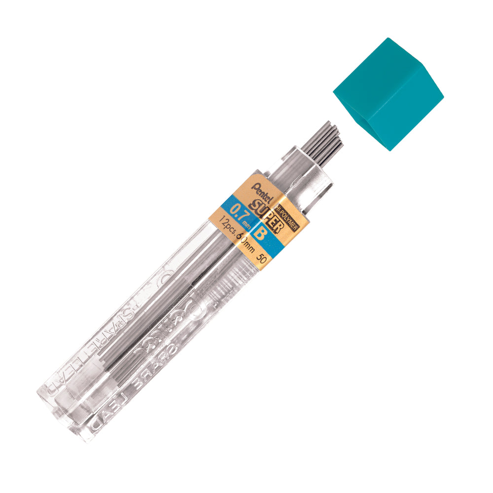 Recharges de mines Super Hi-Polymer (0,7 mm) - B - Lot de 12