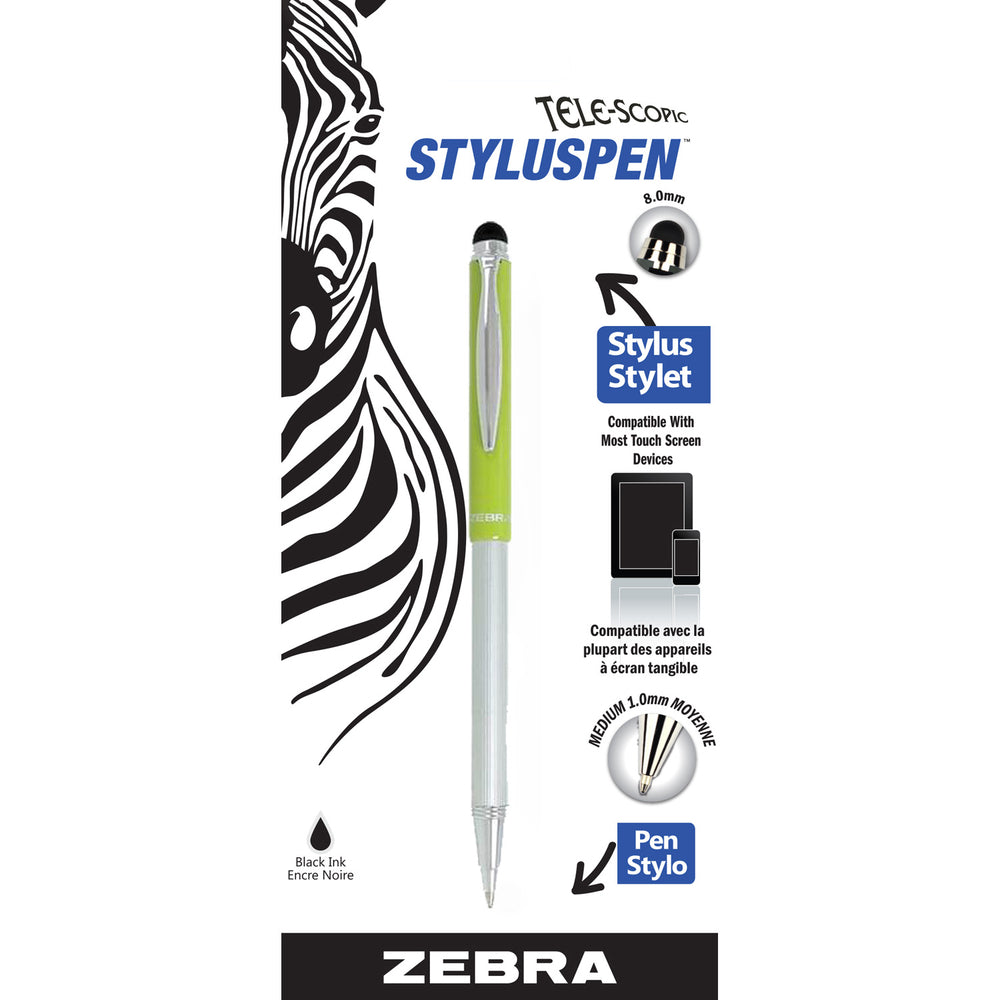 Zebra Telescopic 2-in-1 Stylus Pen - Black Ink