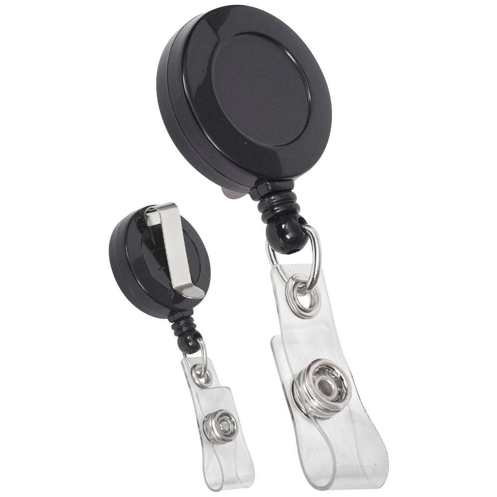 Staples Klip-N-Pull Retractable Keycard Badge Holders - Black - 18" - 10 Pack