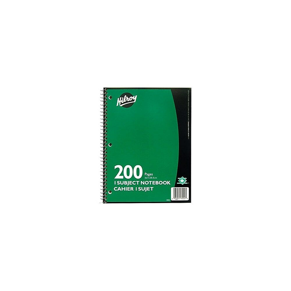 Hilroy 1-Subject Notebook, 10-1/2" x 8", Assorted Colours, 200 Pages