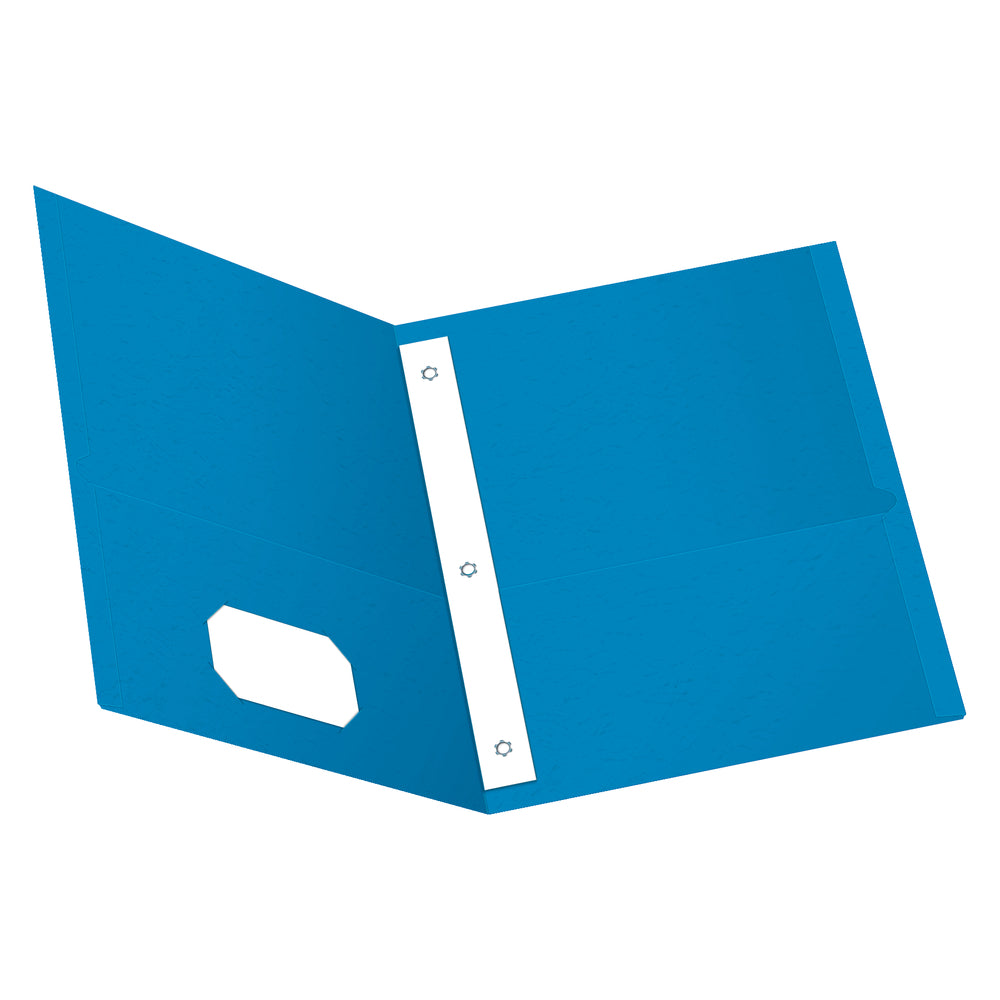Oxford Two-Pocket Portfolio with Fasteners - Letter Size - Light Blue