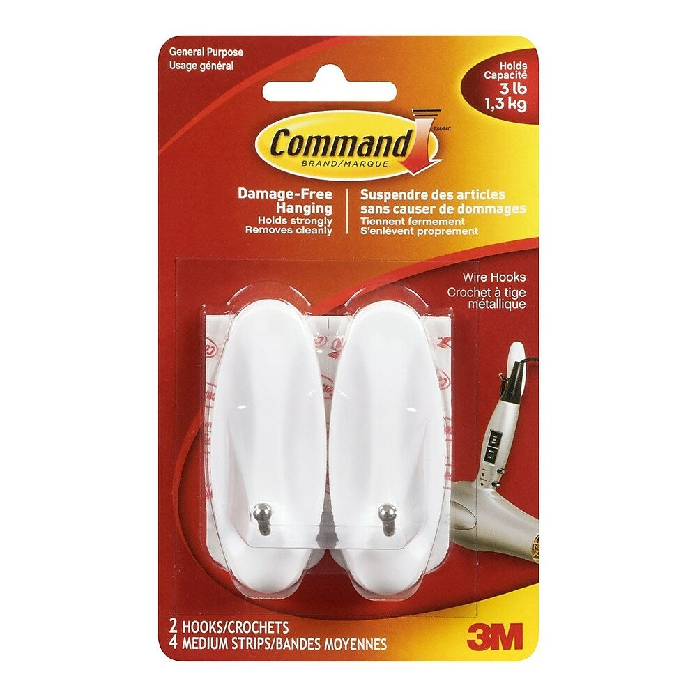 Crochets métalliques Command Medium, paquet de 2