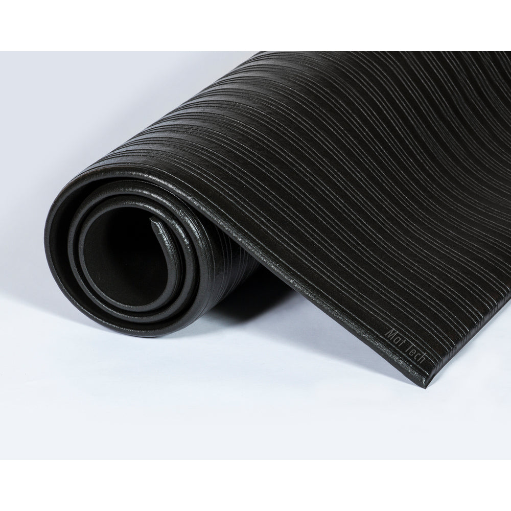 Tapis antifatigue Tuff Spun Foot Lover, 90 cm x 300 cm, surface nervurée, noir
