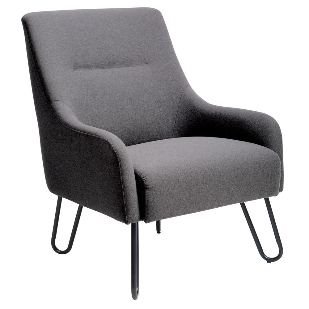 Fauteuil club Horizon Activ à dossier moyen - Gris