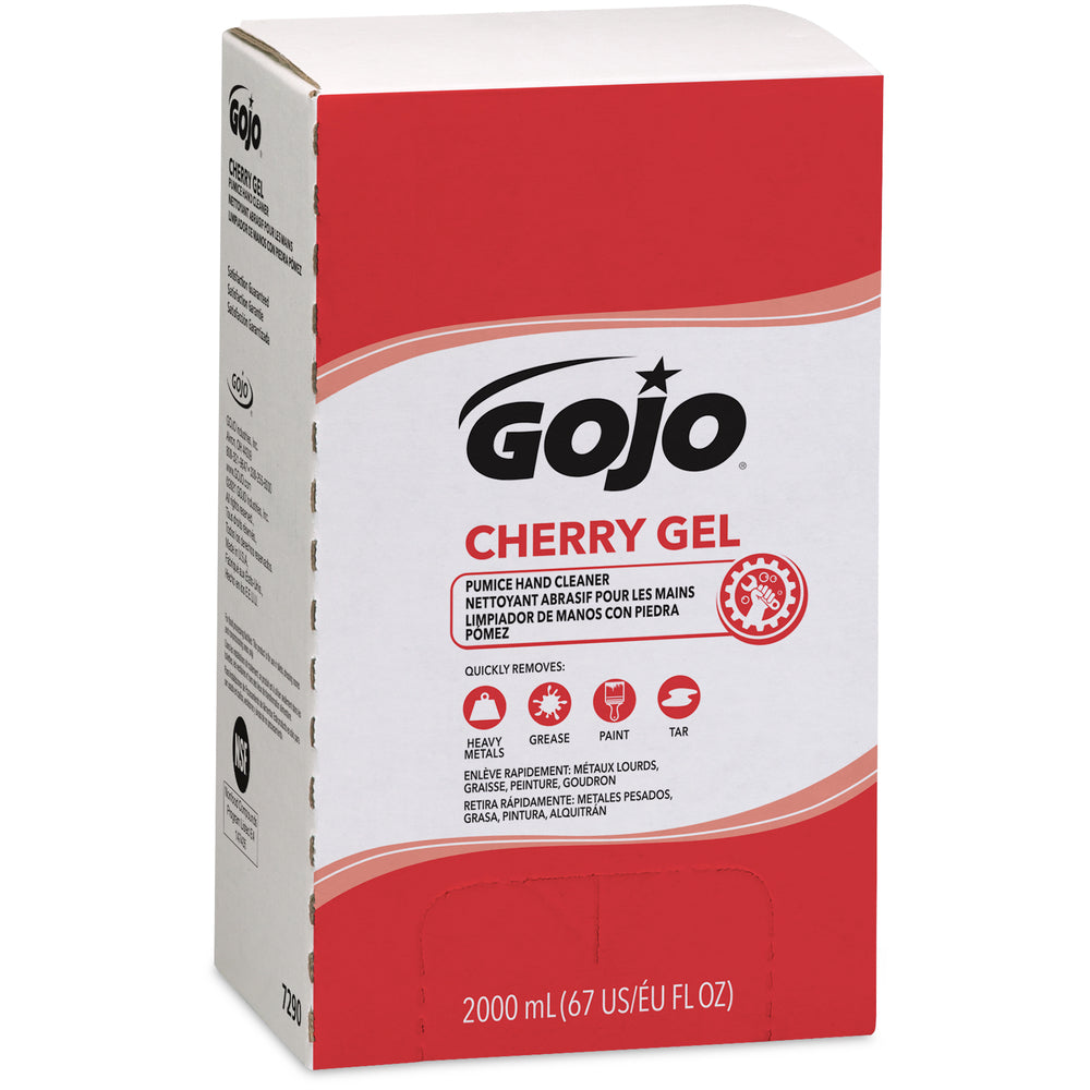 Recharge de nettoyant pour les mains Gojo Cherry Gel Pumice pour distributeur PRO TDX - 2 000 ml - Paquet de 4
