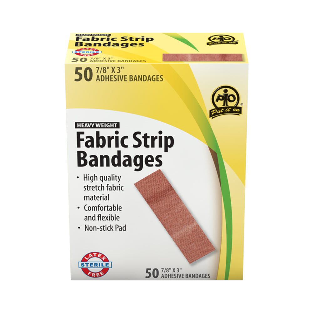 Wasip Fabric Strip Bandage - 50 Pack