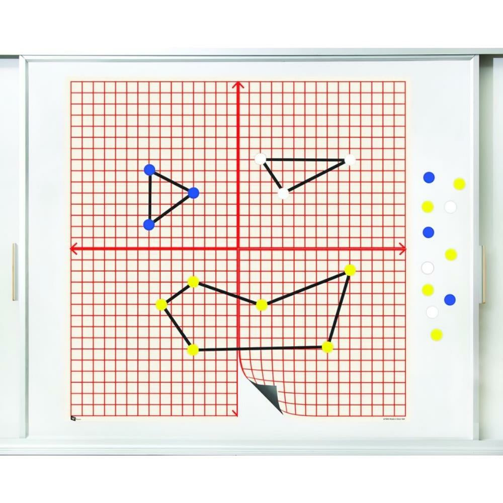 Tableau magnétique géant XY SI Manufacturing - 90 compteurs - 4 tableaux/paquet