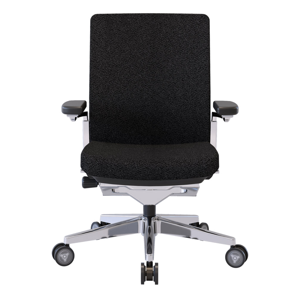 Chaise de conférence Nightingale NLC à dossier moyen avec accoudoirs réglables 4D - Noir