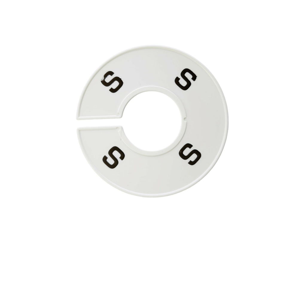 Séparateur d'anneaux Eddie's - S - Blanc/Noir - Paquet de 100