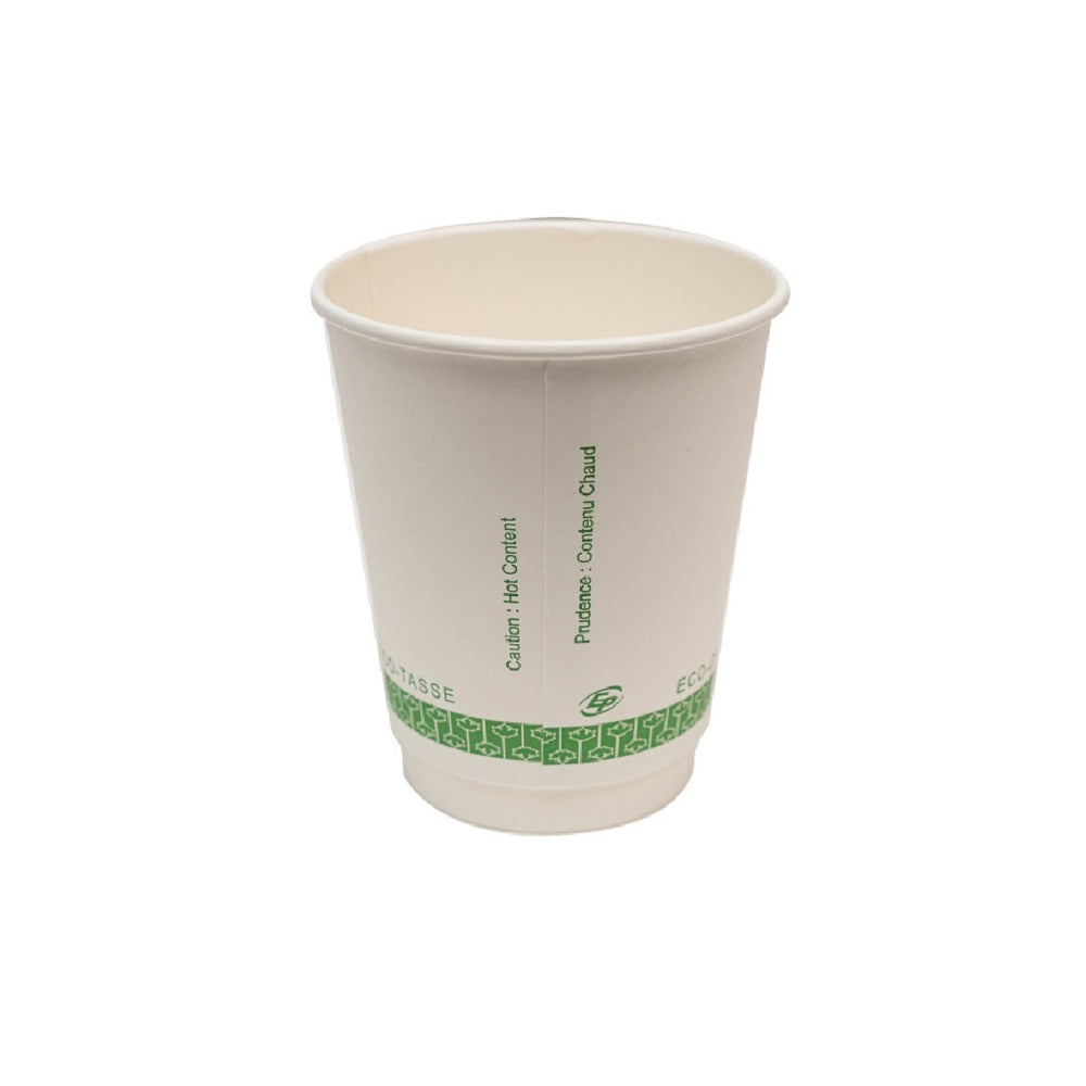 Gobelets compostables à double paroi pour boissons chaudes Eco-Packaging - 12 oz - Paquet de 500