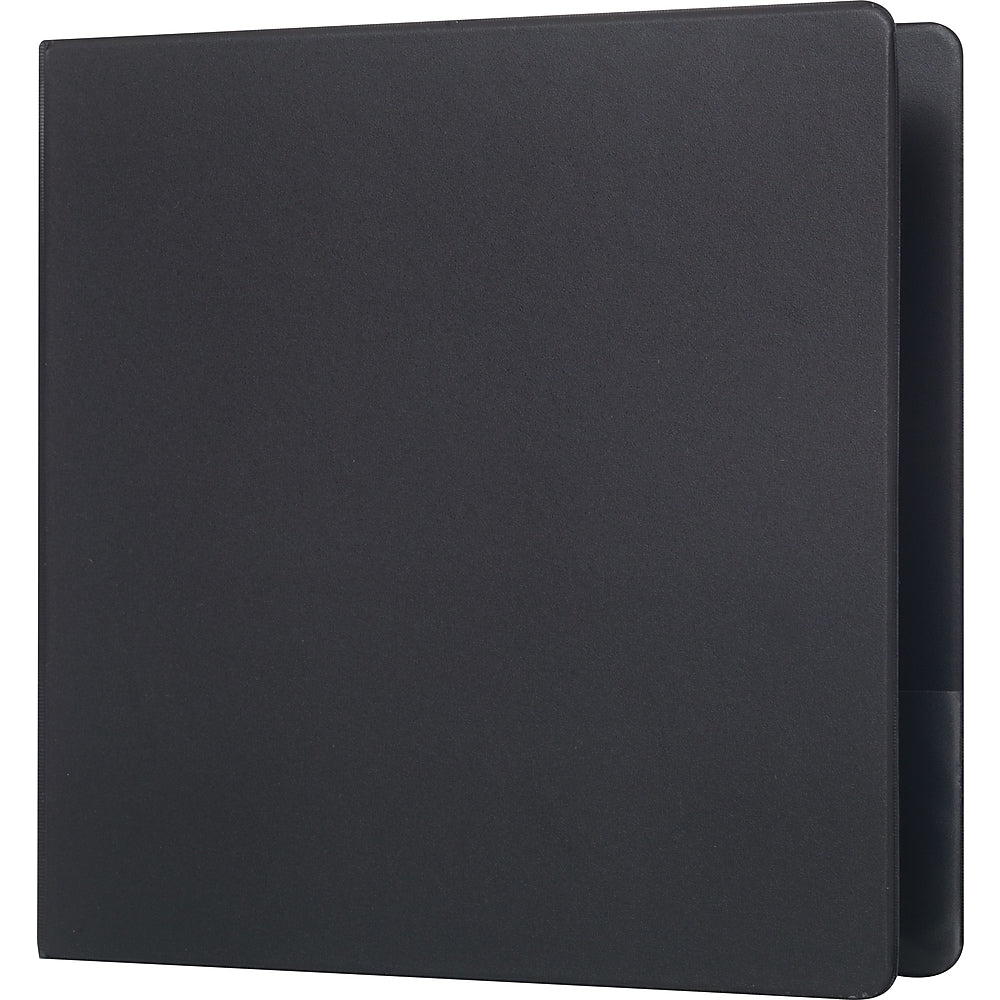 Staples Standard Binder with Label Holder and D-Rings - 2" - Black