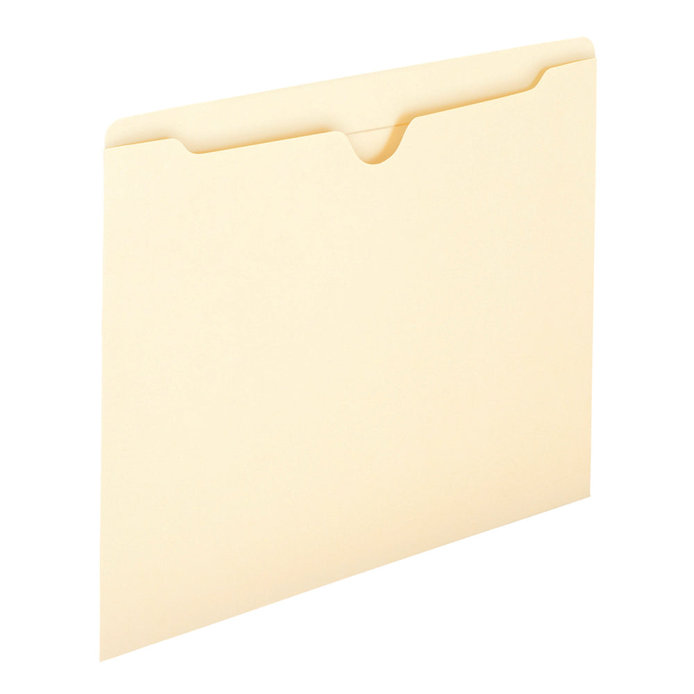 Smead Reinforced Tab File Jacket - 11 pt. - Flat No Expansion - Letter size - Manila