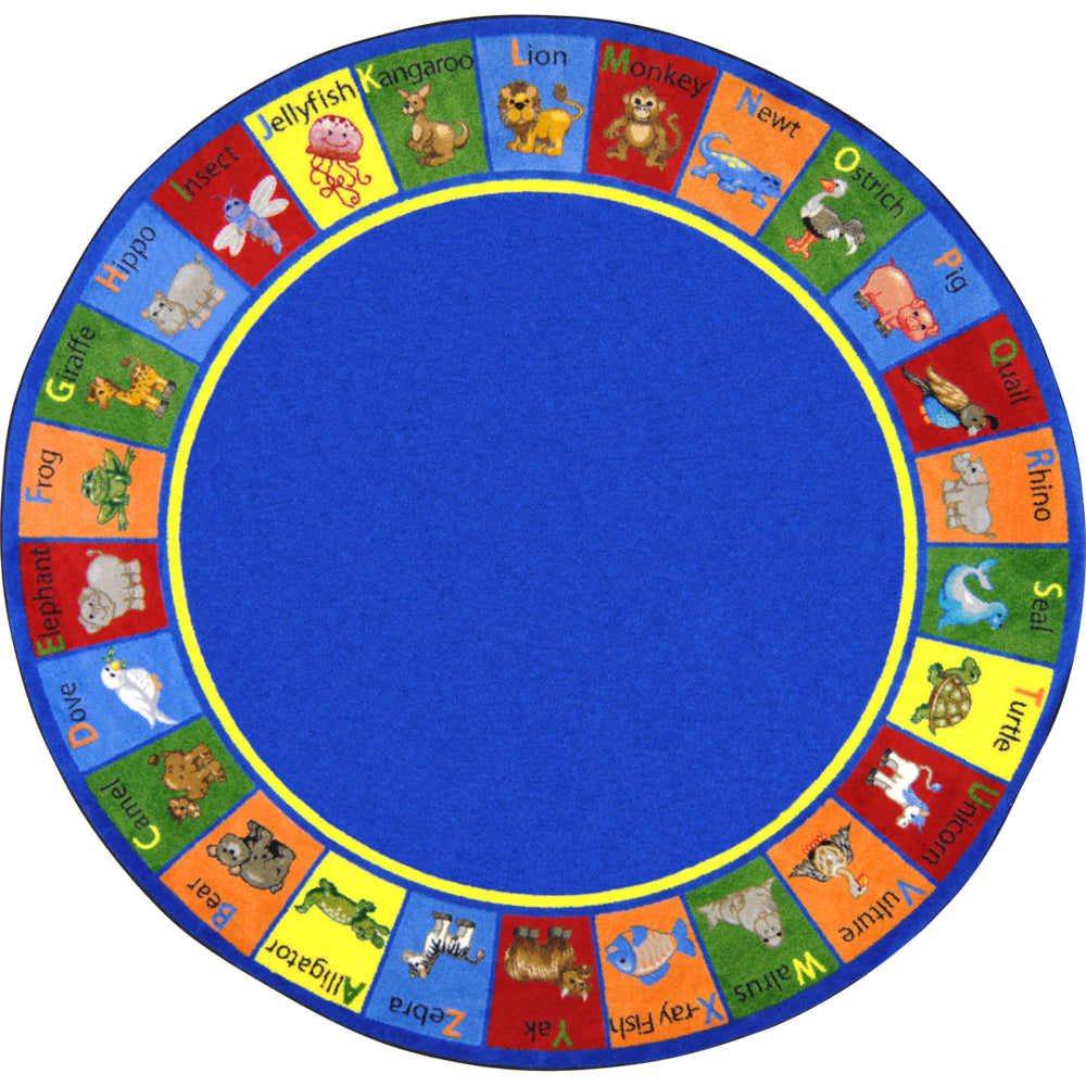 Tapis rond Joy Carpets Animal Phonics - 2,30 m - Multicolore