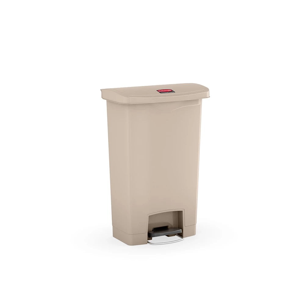 Poubelle à pédale Rubbermaid Commercial Streamline de 13 gallons - Beige