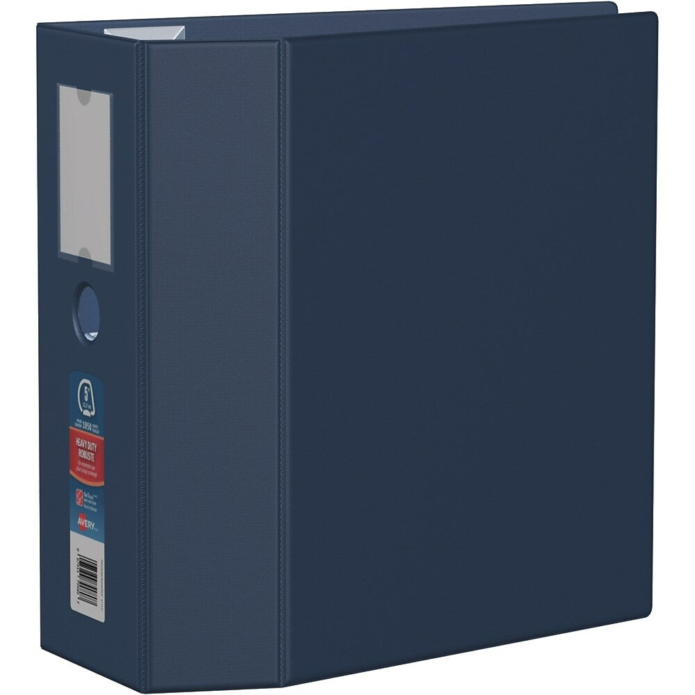 Avery Heavy Duty Binder, 5" Sized One Touch Locking D Rings, Navy, (79980)