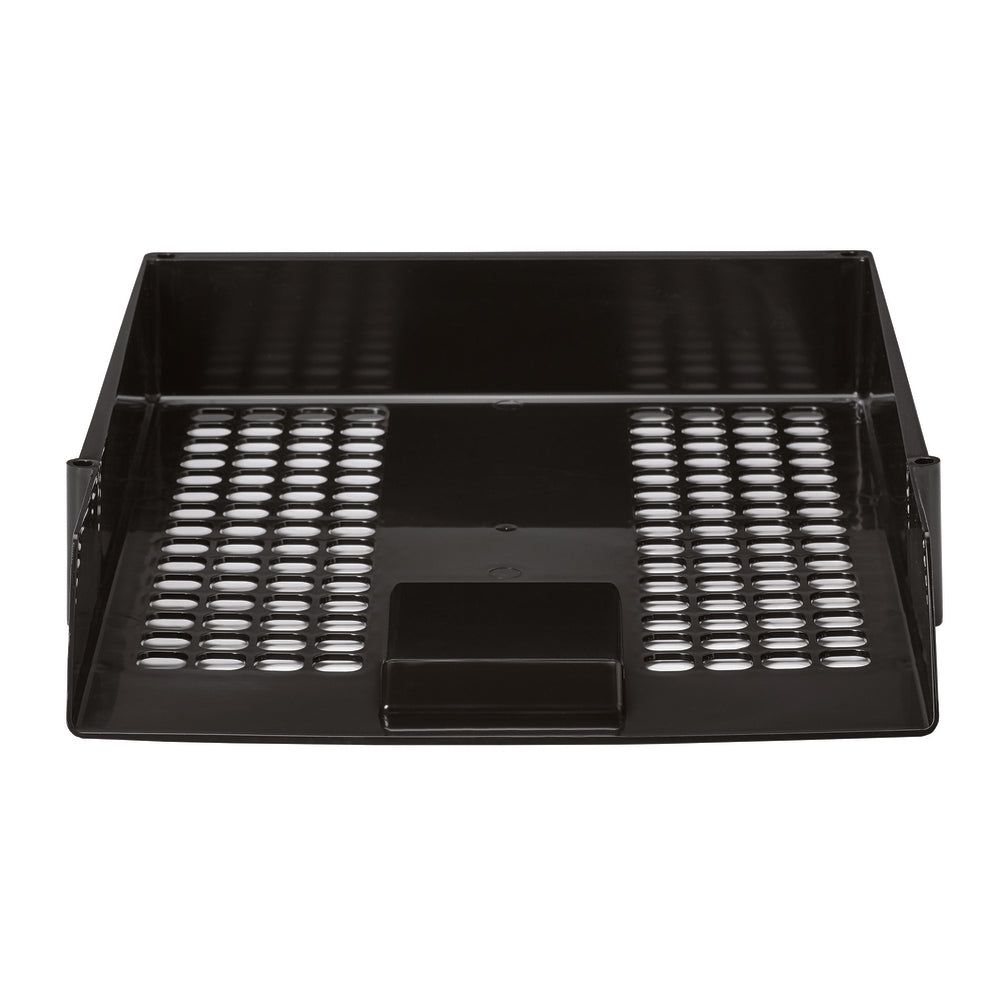 Deflecto Antimicrobial Front-Load Letter Tray - Black
