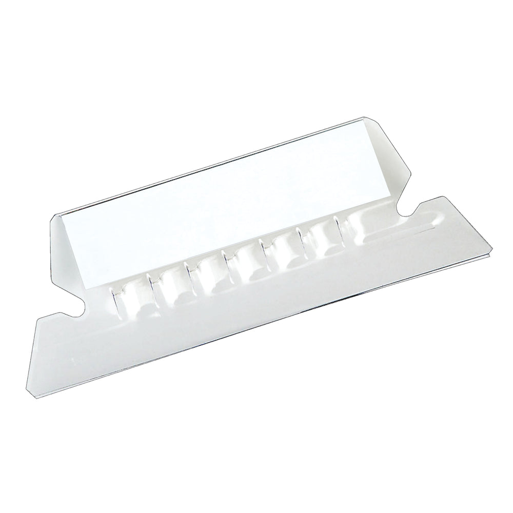 Pendaflex Flexible Plastic Folder Tabs - 2" - 1/5 Cut - Clear - 25 Pack